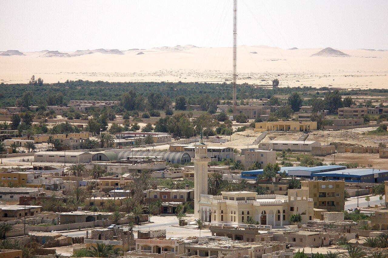The desert around the oasis